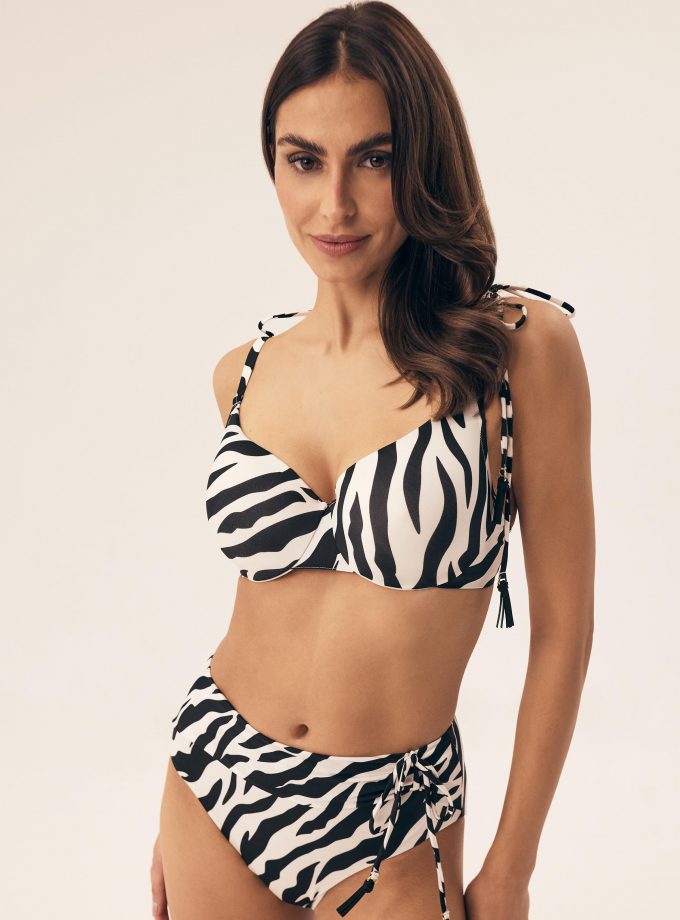 ΜΑΓΙΟ Bikini Oberteil push-up Zibraz Eva Minge x Esotiq ΑΣΠΡΟΜΑΥΡΟ D.CUP E.CUP G.CUP 42384